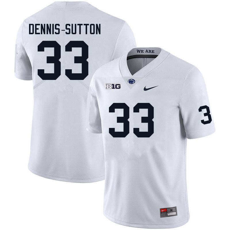 Men #33 Dani Dennis-Sutton Penn State Nittany Lions College Football Jerseys Sale-White - Click Image to Close